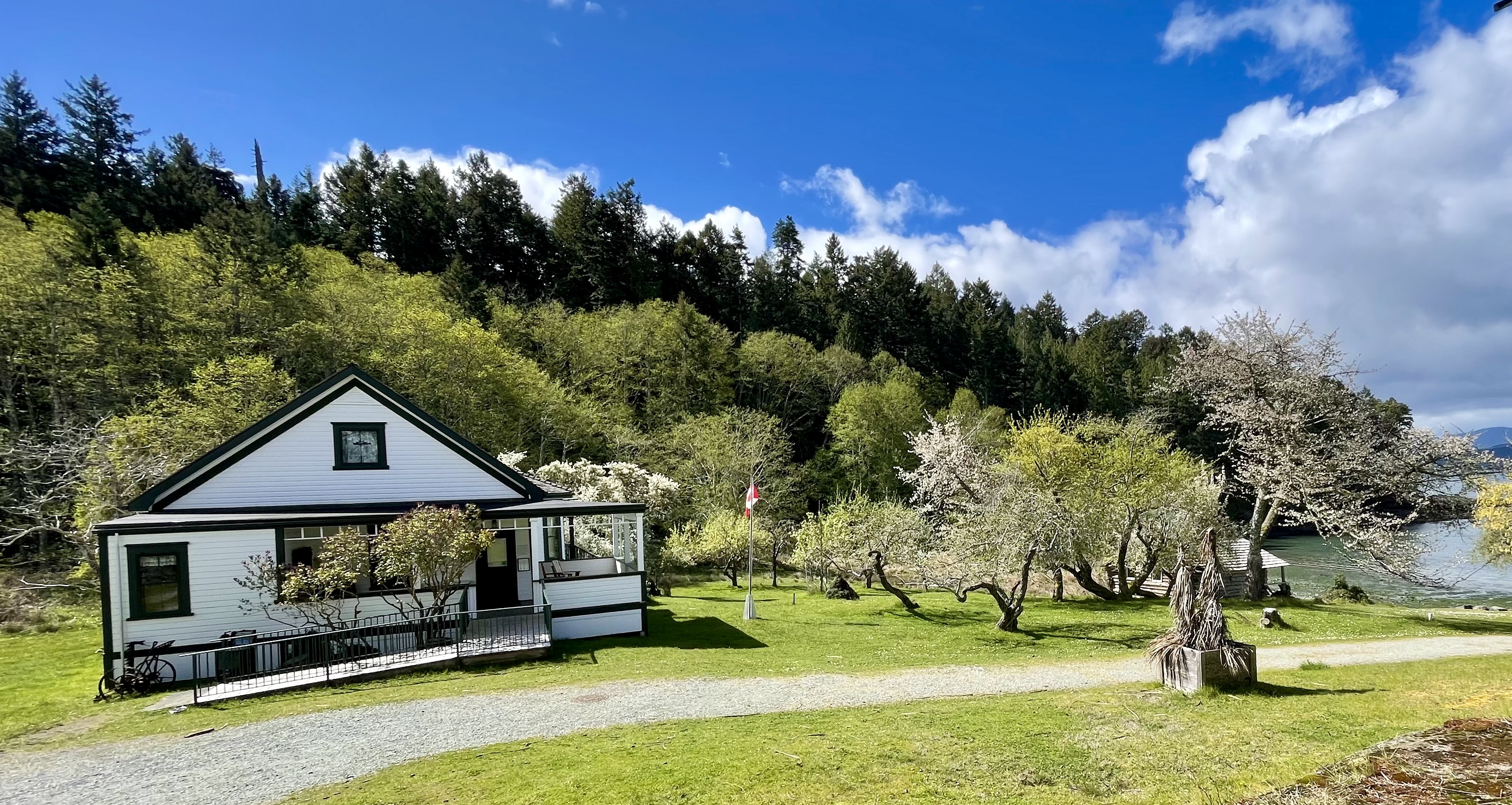 Pender Islands Museum in its scenic, oceanfront location.