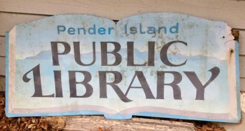 Original Library signage